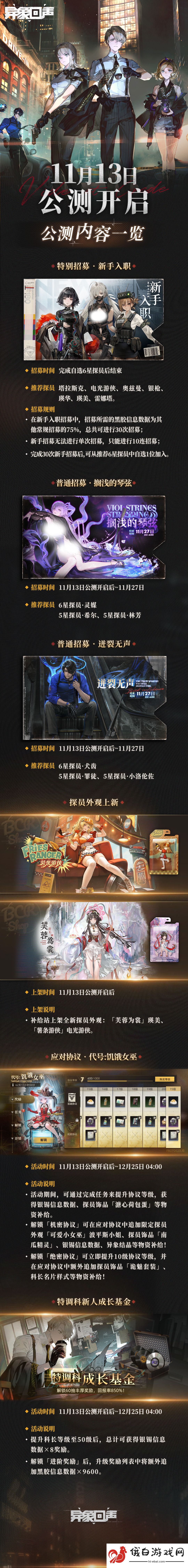 异象回声公测版本福利有哪些