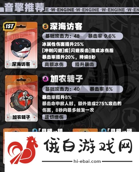 绝区零艾莲乔带什么音擎好