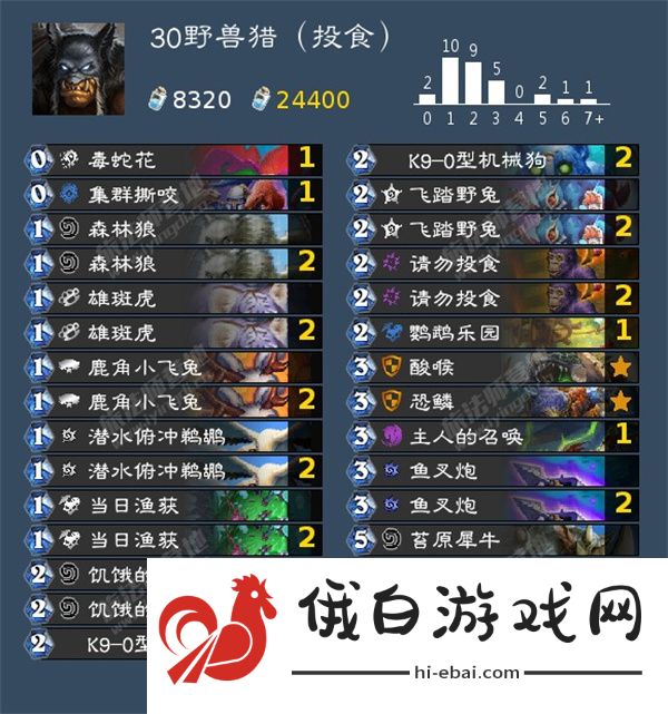 炉石传说30野兽猎卡组怎么搭配