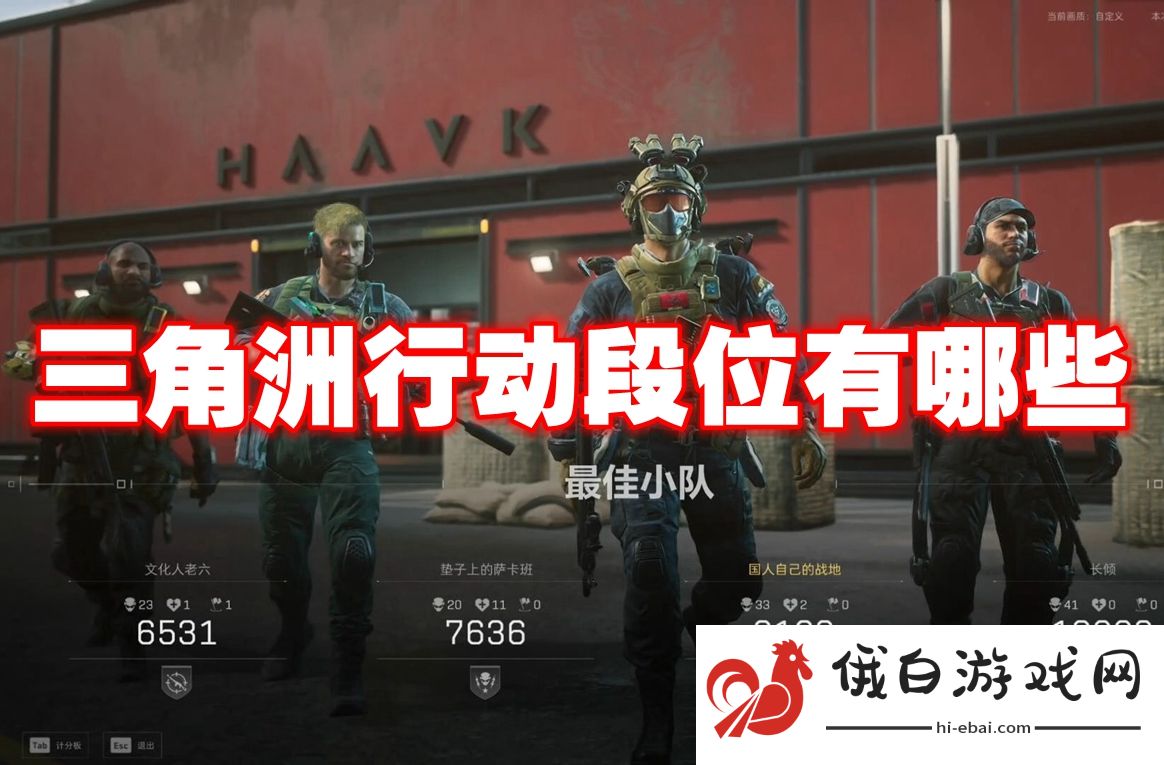 三角洲行动段位有哪些