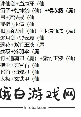 九重试炼装备合成表 最新装备合成公式总汇图片1