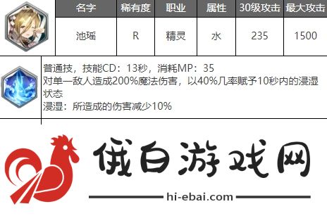 剑与骑士团池瑶武魂怎么样