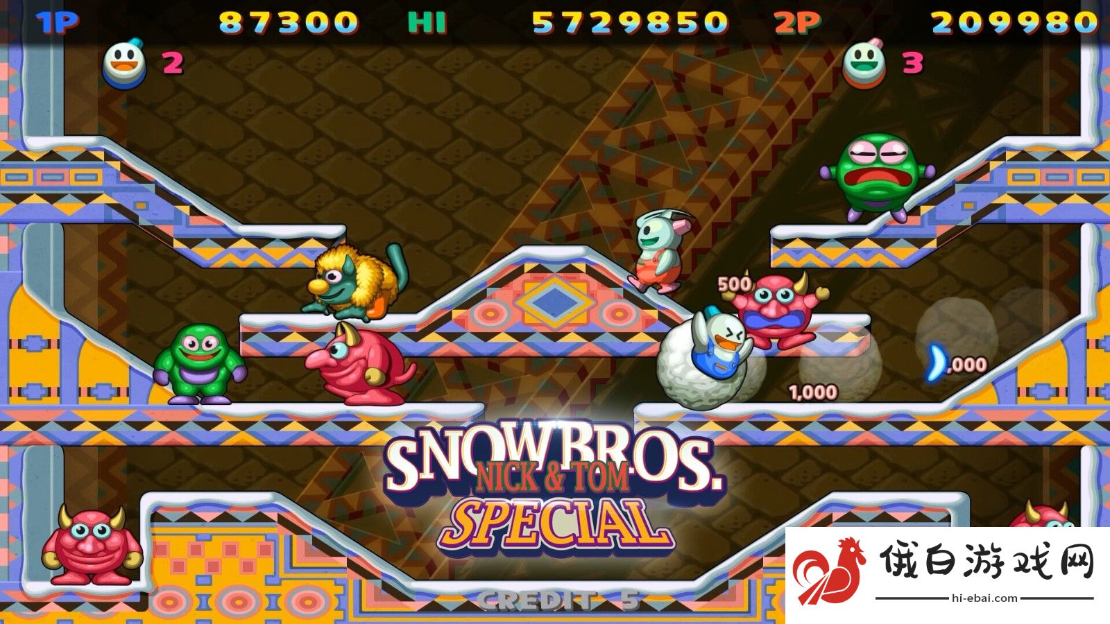 《雪人兄弟特别：周年纪念版》Steam页面 经典街机平台动作游戏