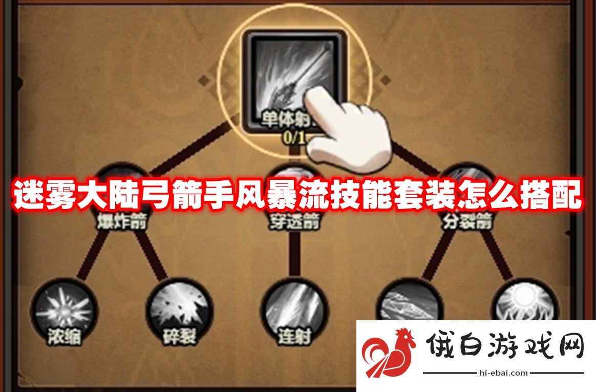 迷雾大陆弓箭手风暴流技能套装怎么搭配