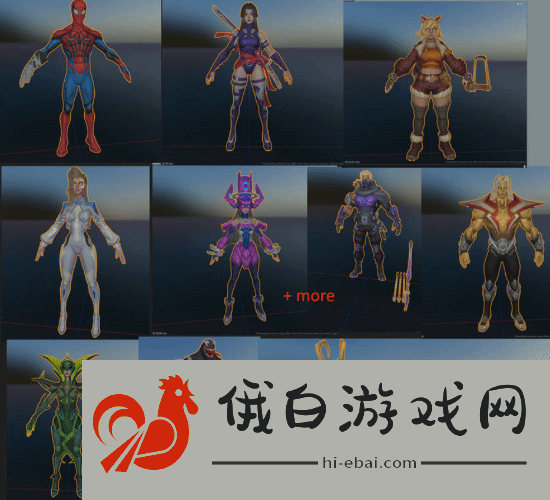 玩家拆解漫威争锋角色3D模型