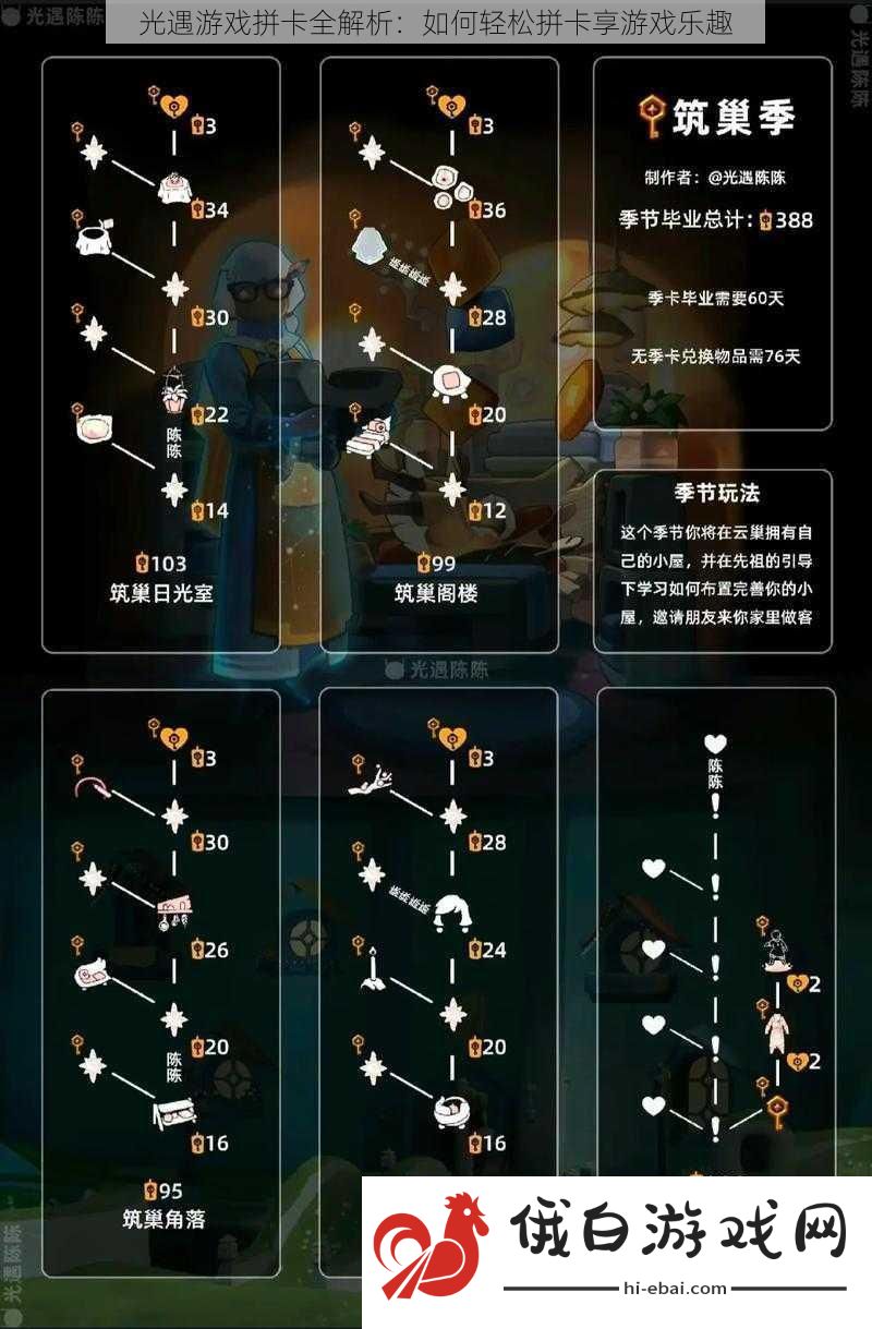 光遇游戏拼卡全解析