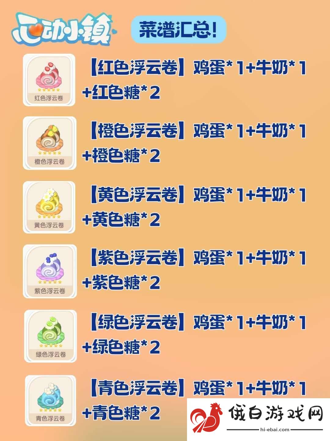 心动小镇菜谱大全2024