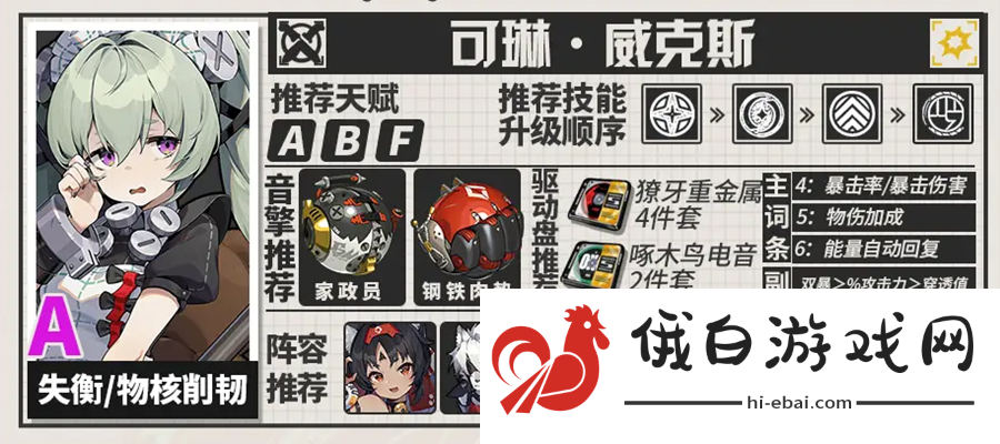 《绝区零》可琳音擎驱动盘配队一图流攻略