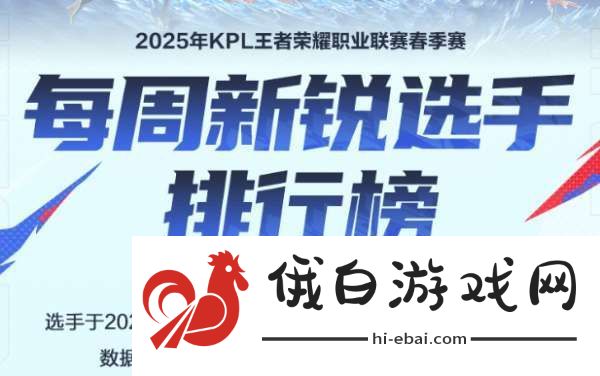 每周新锐选手排行榜公布