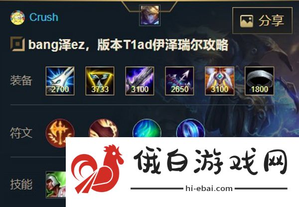 英雄联盟手游EZ出装