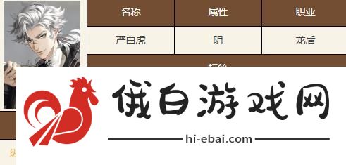 如鸢严白虎技能天赋具体解读