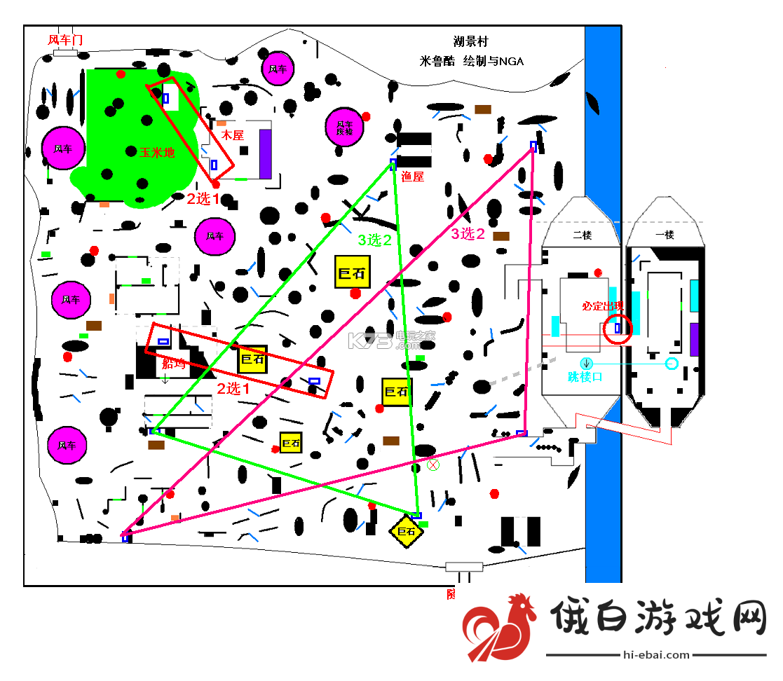 第五人格湖景村地图电机分布